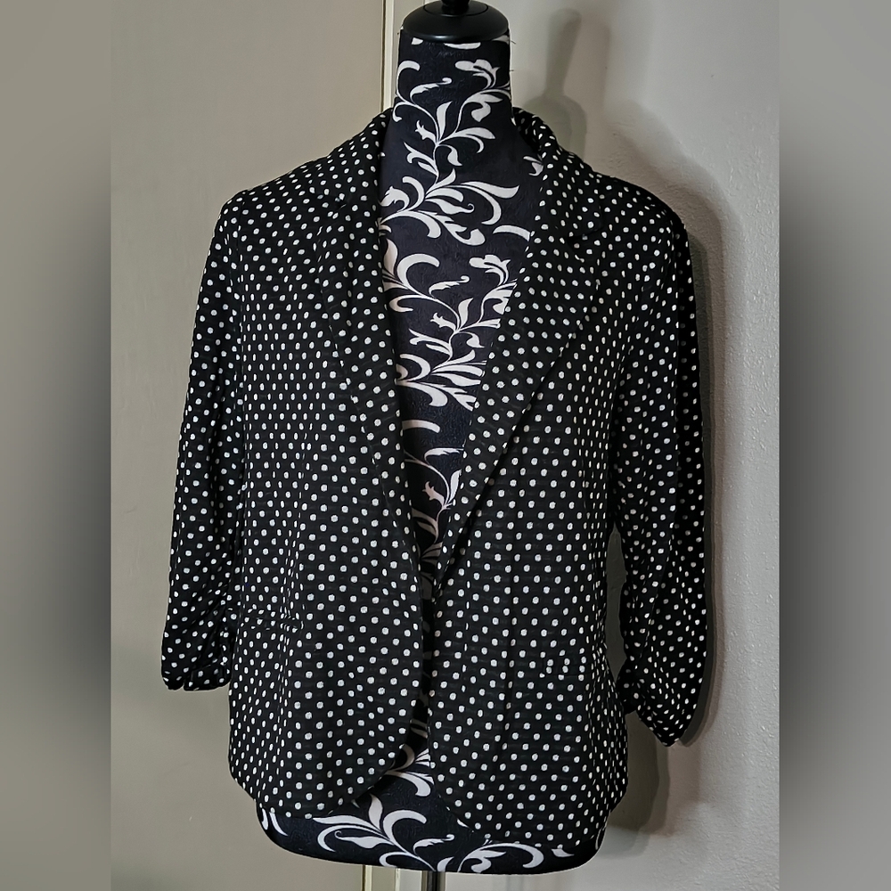 GNW Black and White Polka Dot Blazer